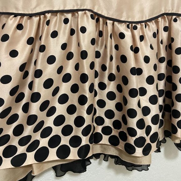 Vintage bebe dress - light pink w/ black polka dots - Picture 3 of 7